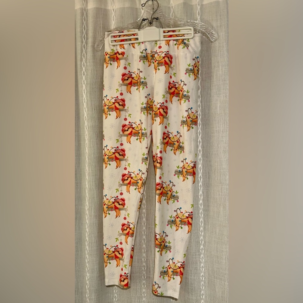 Charlie’s Place “Christmas Sloth” pajama / leisure pants. One Size 4-14